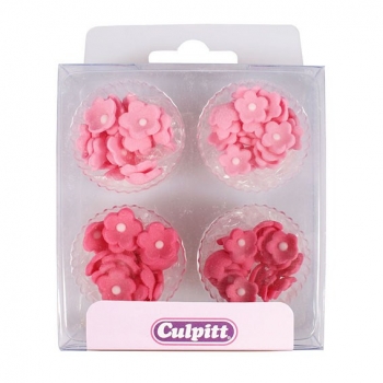 100 Mini Zuckerblüten Rosa / Pink